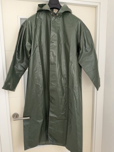 Long vintage pvc raincoat glue - raincoat,
