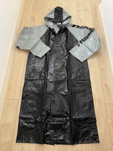 Long vintage raincoat plastic - long,
