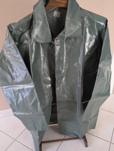 Retro pvc raincoat rain jacket - raincoat,